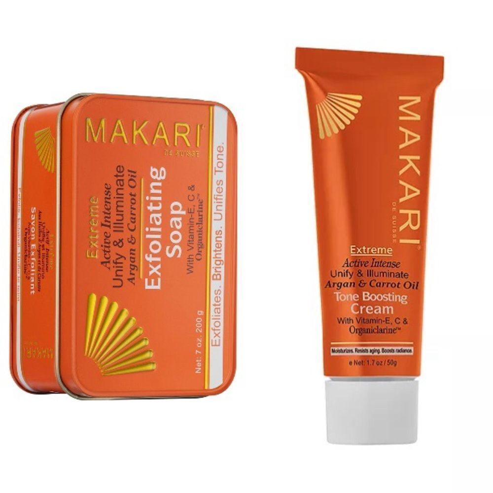 Makari de suisse Extreme bundle. Tone boosting cream & exfoliating soap NEW